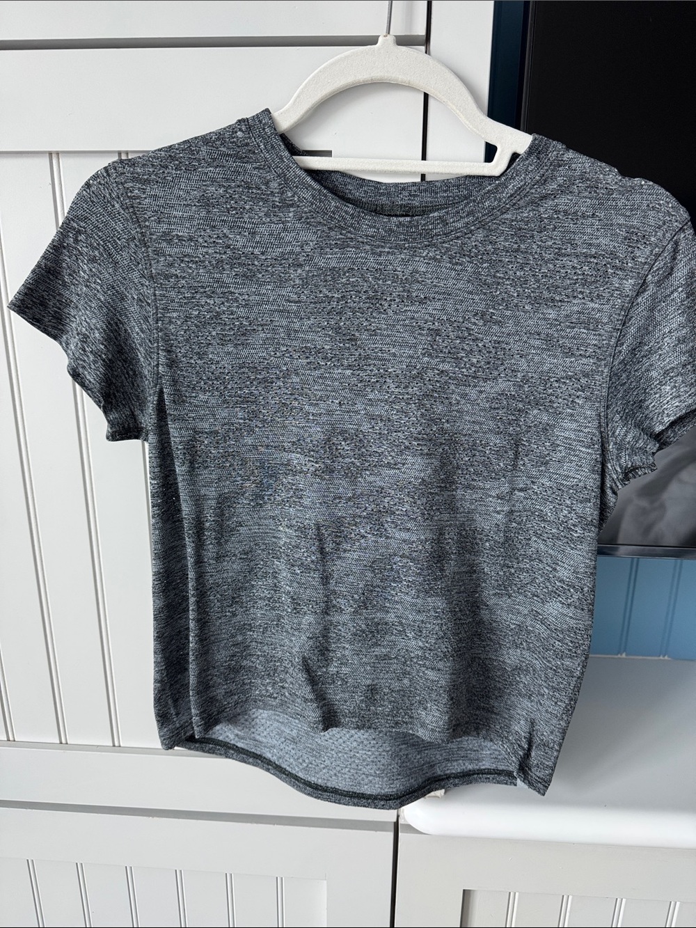 lululemon athletica Heathered Charcoal Short Sleeve Crew Tee